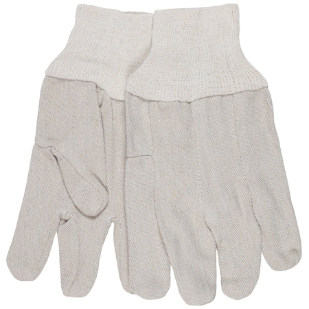 Mcr Safety Gloves, Large Cotton Canvas Blend, Wing Thumb, 12PK 8300A